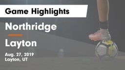 Northridge  vs Layton  Game Highlights - Aug. 27, 2019