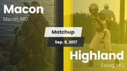 Matchup: Macon vs. Highland  2017