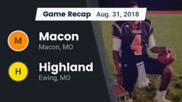 Recap: Macon  vs. Highland  2018