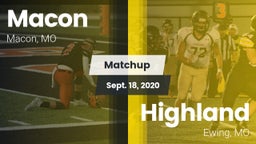 Matchup: Macon vs. Highland  2020