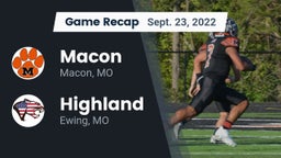 Recap: Macon  vs. Highland  2022