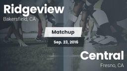 Matchup: Ridgeview vs. Central  2016