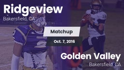 Matchup: Ridgeview vs. Golden Valley  2016