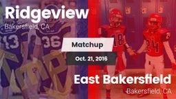 Matchup: Ridgeview vs. East Bakersfield  2016