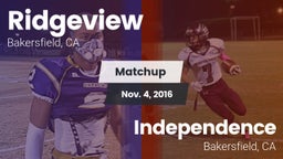 Matchup: Ridgeview vs. Independence  2016