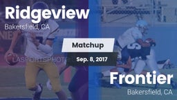 Matchup: Ridgeview vs. Frontier  2017