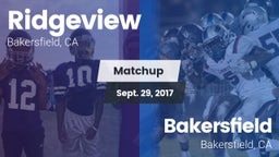 Matchup: Ridgeview vs. Bakersfield  2017