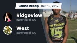 Recap: Ridgeview  vs. West  2017