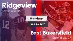 Matchup: Ridgeview vs. East Bakersfield  2017