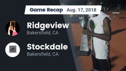 Recap: Ridgeview  vs. Stockdale  2018