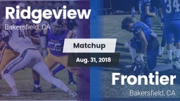 Matchup: Ridgeview vs. Frontier  2018