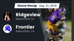 Recap: Ridgeview  vs. Frontier  2018