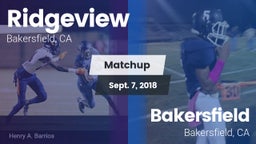 Matchup: Ridgeview vs. Bakersfield  2018