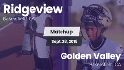 Matchup: Ridgeview vs. Golden Valley  2018