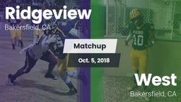 Matchup: Ridgeview vs. West  2018