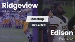 Matchup: Ridgeview vs. Edison  2018