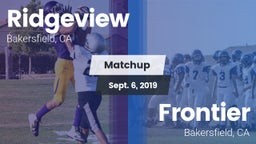 Matchup: Ridgeview vs. Frontier  2019