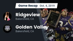 Recap: Ridgeview  vs. Golden Valley  2019