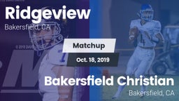 Matchup: Ridgeview vs. Bakersfield Christian  2019