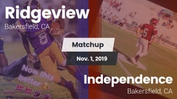 Matchup: Ridgeview vs. Independence  2019