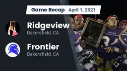 Recap: Ridgeview  vs. Frontier  2021