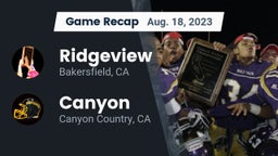 Recap: Ridgeview  vs. Canyon  2023