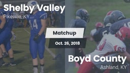 Matchup: Shelby Valley High S vs. Boyd County  2018