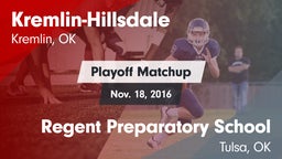 Matchup: Kremlin-Hillsdale vs. Regent Preparatory School  2016