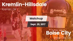 Matchup: Kremlin-Hillsdale vs. Boise City  2017