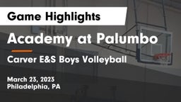 Academy at Palumbo  vs Carver E&S Boys Volleyball Game Highlights - March 23, 2023