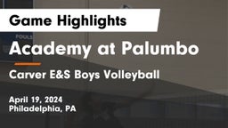 Academy at Palumbo  vs Carver E&S Boys Volleyball Game Highlights - April 19, 2024