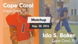 Matchup: Cape Coral vs. Ida S. Baker  2016