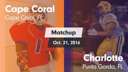 Matchup: Cape Coral vs. Charlotte  2016