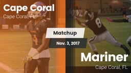 Matchup: Cape Coral vs. Mariner  2017