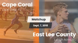 Matchup: Cape Coral vs. East Lee County  2018