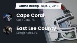Recap: Cape Coral  vs. East Lee County  2018