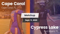 Matchup: Cape Coral vs. Cypress Lake  2020