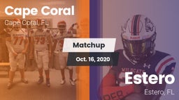 Matchup: Cape Coral vs. Estero  2020