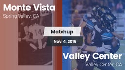 Matchup: Monte Vista vs. Valley Center  2016