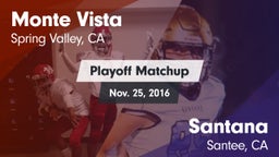Matchup: Monte Vista vs. Santana  2016