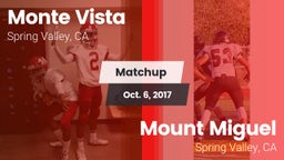 Matchup: Monte Vista vs. Mount Miguel  2017