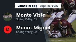 Recap: Monte Vista  vs. Mount Miguel  2022