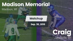 Matchup: Madison Memorial vs. Craig  2016