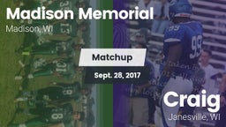 Matchup: Madison Memorial vs. Craig  2017