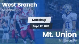 Matchup: West Branch vs. Mt. Union  2017
