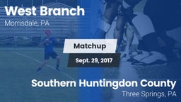 Matchup: West Branch vs. Southern Huntingdon County  2017