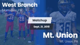 Matchup: West Branch vs. Mt. Union  2018