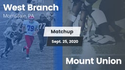 Matchup: West Branch vs. Mount Union 2020
