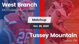 Matchup: West Branch vs. Tussey Mountain  2020