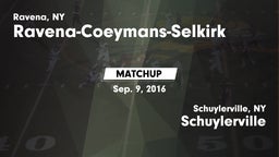 Matchup: Ravena-Coeymans-Selk vs. Schuylerville  2016